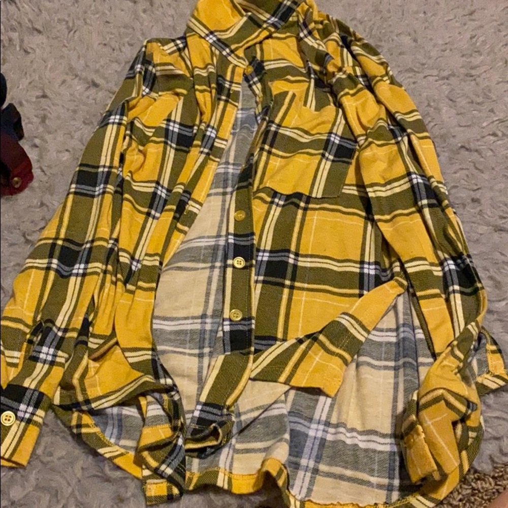 Long yellow flannel